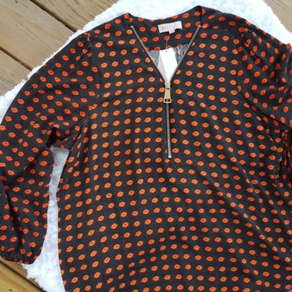 NWT Philosophy Polka Dot Lip Blouse Size 2X - Picture 1 of 8